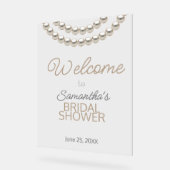 Parelsnoer Bruidsmeisjes Borrel Welcome  Acryl Bord (Hoek)