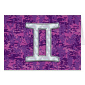 Parelsymbool Tweelingen op digitale camouflage (Voorkant Horizontaal)