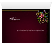 Pareltjes-bruiloft-zittingskaart (Binnen Horizontaal (Onder))