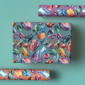 Pareltjes & Crystal Jewel Tone Inpakpapier Vel