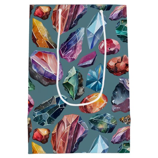 Pareltjes & Crystal Jewel Tone Medium Cadeauzakje (Achterkant)