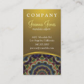 Pareltjes en harten Mandala Visitekaartje (Achterkant)