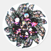 Pareltjes en juwelen ronde sticker (Voorkant)