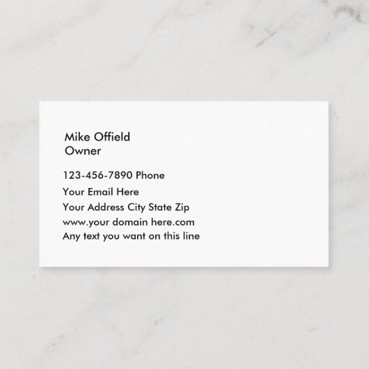 Pareltjes en Stenen Visitekaartje (Achterkant)