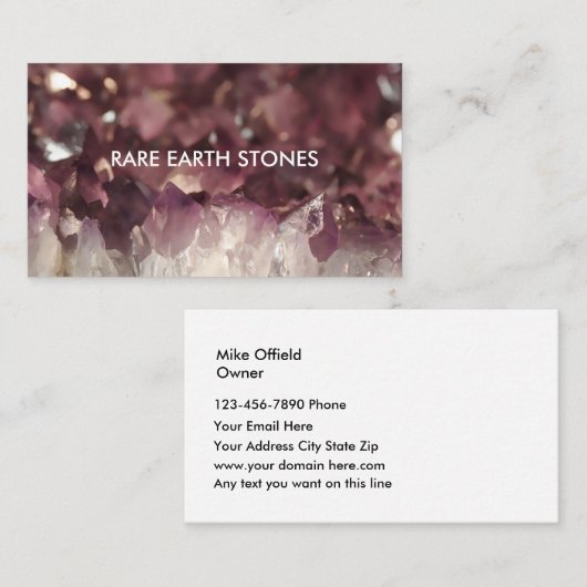 Pareltjes en Stenen Visitekaartje (Voorkant / Achterkant)