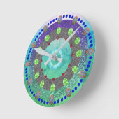 "Pareltjes & geodes" acryl wandklok (Hoek)