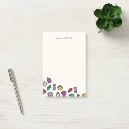 Pareltjes (groot) - saffier post-it® notes (Kantoor)