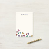 Pareltjes (groot) - saffier post-it® notes (Op bureau)