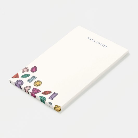 Pareltjes (groot) - saffier post-it® notes (Schuin)