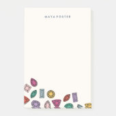 Pareltjes (groot) - saffier post-it® notes (Voorkant)