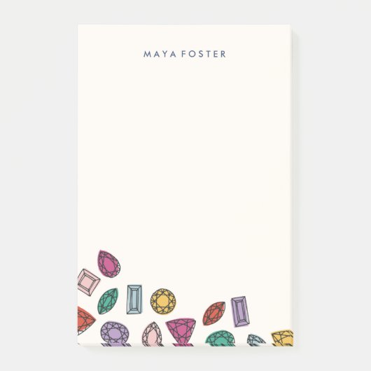 Pareltjes (groot) - saffier post-it® notes (Voorkant)