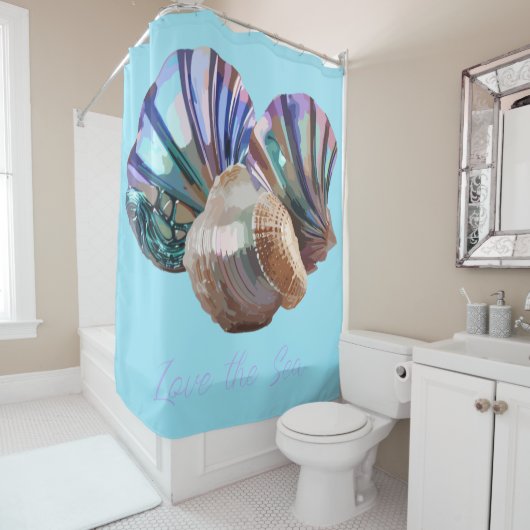 Pareltjes in de oceaan douchegordijn (In situ)