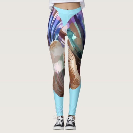 Pareltjes in de oceaan leggings (Voorkant)