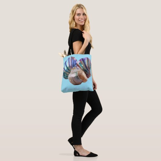 Pareltjes in de oceaan tote bag (Op model)
