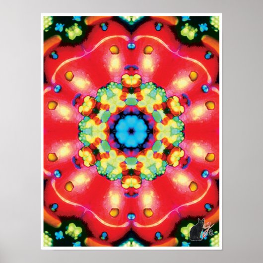 Pareltjes Kinetische Collage Kaleidoscoop Poster (Voorkant)