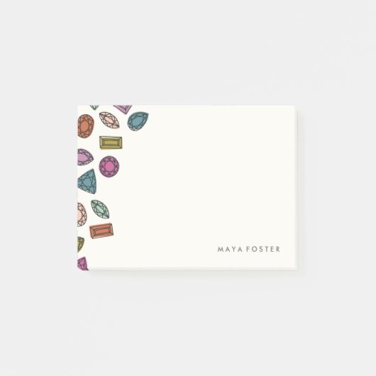 Pareltjes (klein) - houtskool post-it® notes (Voorkant)