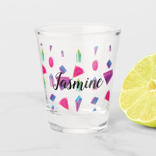 Pareltjes Kristallen Galaxy Hand Waterkleurig Patr Shot Glas (Voorkant)