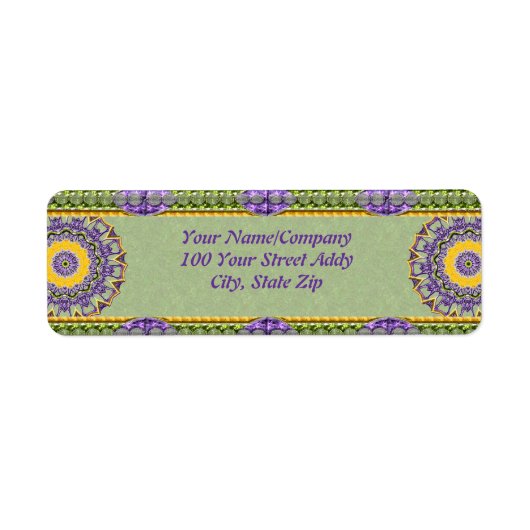 Pareltjes Mandala Etiket (Voorkant)