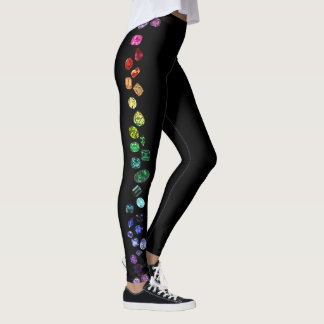 Pareltjes, meerkleurig, zwarte glimmende stenen leggings