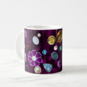 Pareltjes op Velvet Koffiemok (Voorkant links)