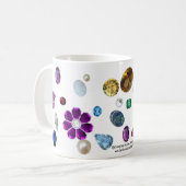 Pareltjes op wit koffiemok (Voorkant links)