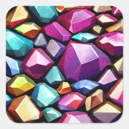 Pareltjes Texture Square Sticker