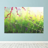 Pareltjes van een Afdruk van het Canvas van de Len (Insitu (Houten vloer))