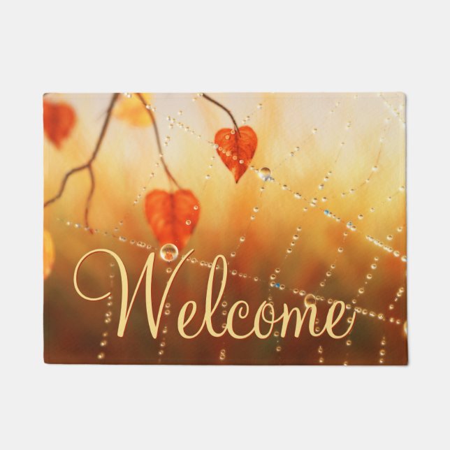 Pareltjes van een herfst Morning Doormat Deurmat (Voorkant)