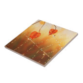 Pareltjes van een Herfstochtend Decoratieve Tegel  Tegeltje (Zijkant)