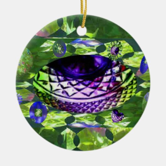Pareltjes van het Hope Surface Keramisch Ornament (Voorkant)