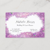 Pareltjes voor weddenschap Roze kant Visitekaartje (Voorkant)