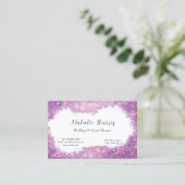 Pareltjes voor weddenschap Roze kant Visitekaartje (Staand voorkant)