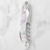 Pareltonnen of gekleurde stukken, gemengd in room kurkentrekker (Achterkant)