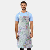 Pareltonnen of gekleurde stukken, gemengd in room schort (Gedragen)