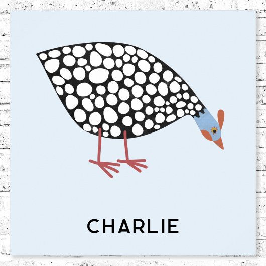 Parelvogel vogel gepersonaliseerd poster