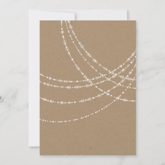 Paren Baby shower String Lights Kraft Kaart (Achterkant)