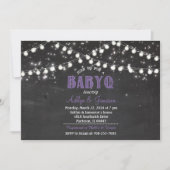Paren BabyQ BBQ Baby shower LightsInvitation Kaart (Voorkant)