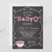 Paren BabyQ BBQ Baby shower Uitnodiging (Voorkant)