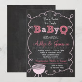 Paren BabyQ BBQ Baby shower Uitnodiging (Voorkant / Achterkant)