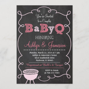 Paren BabyQ BBQ Baby shower Uitnodiging