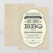  paren BBQ Baby Shower-uitnodigingen Kaart (Voorkant / Achterkant)