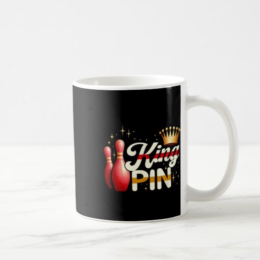 Paren Bowler League Bowling King Pin Dragen Cro Koffiemok (Rechts)