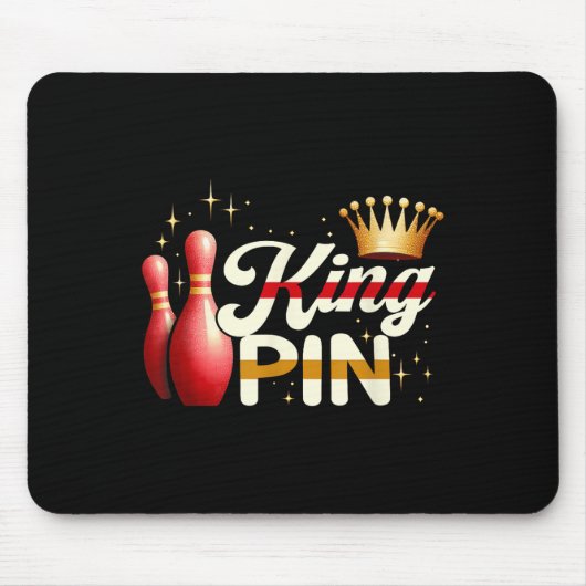 Paren Bowler League Bowling King Pin Dragen Cro Muismat (Voorkant)