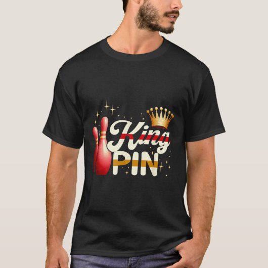 Paren Bowler League Bowling King Pin Dragen Cro T-shirt (Voorkant)
