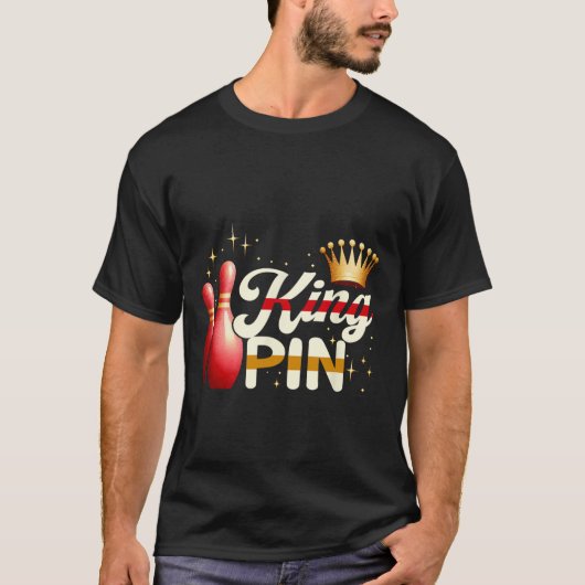 Paren Bowler League Bowling King Pin Dragen Cro T-shirt (Voorkant)