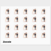 Paren bruiloft Sticker (Vel)