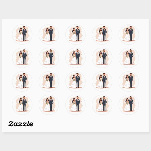 Paren bruiloft Sticker (Vel)