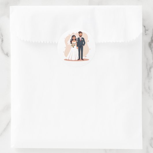 Paren bruiloft Sticker (Tas)