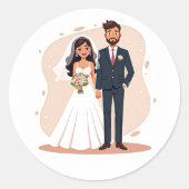 Paren bruiloft Sticker (Voorkant)
