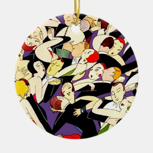 paren dansen keramisch ornament (Voorkant)